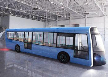 Colectivo eléctrico fabricado con botellas recicladas