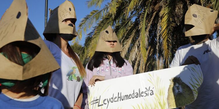 #Encarpinchate: marcha de ecologistas en reclamo por la ley de humedales
