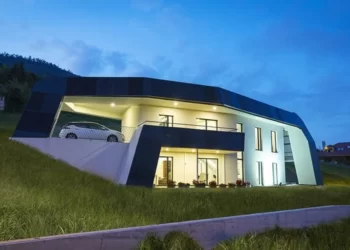 Una casa autosuficiente desconectada de la red eléctrica